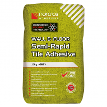 Norcros Semi-Rapid Wall & Floor S1 Adhesive 20kg Grey
